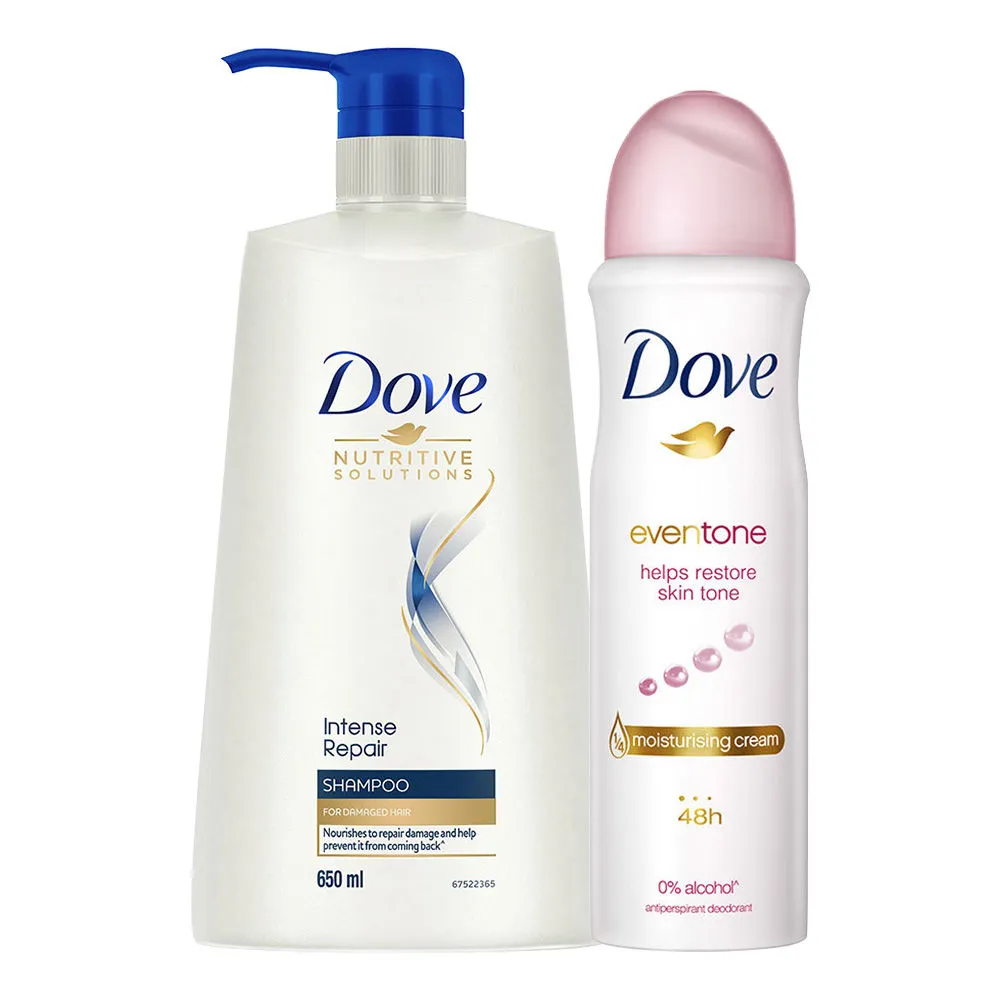 Dove Intense Repair Shampoo & Eventone Deodorant For Women