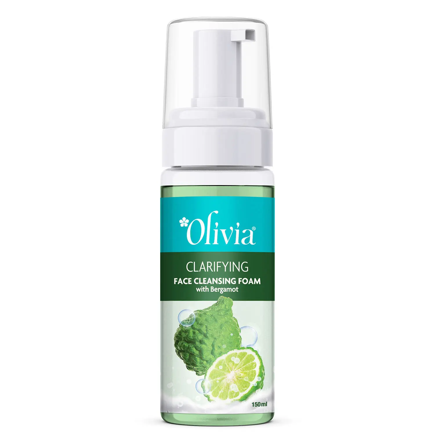 Olivia Clarifying Face Cleansing Foam with Bergamot - 150ml - Skin Cleansing, Skin Ageing, Dirt Removal, Brightens the Skin