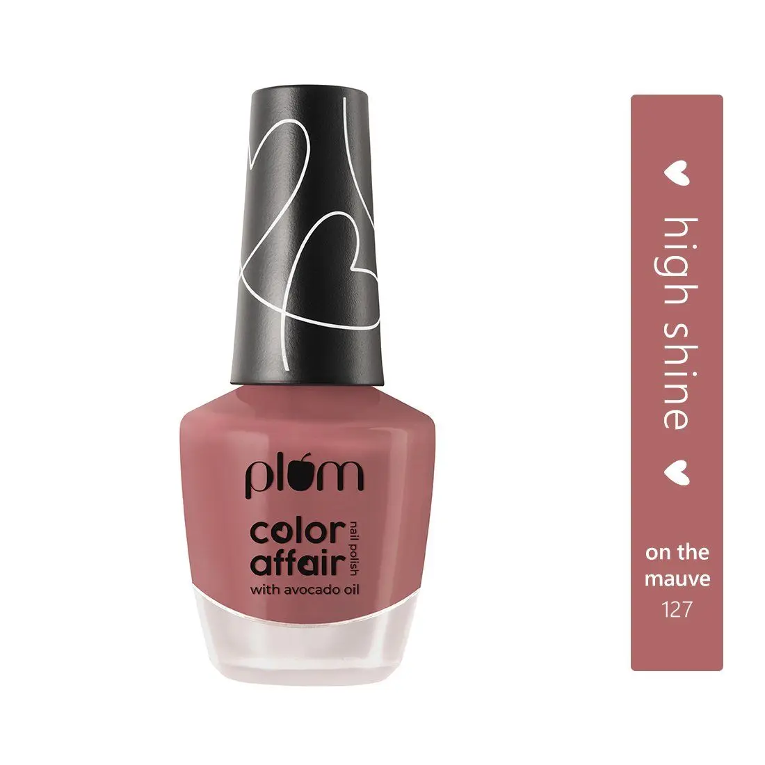 Plum Color Affair Nail Polish - On The Mauve - 127 | 7-Free Formula | High Shine & Plump Finish | 100% Vegan & Cruelty Free