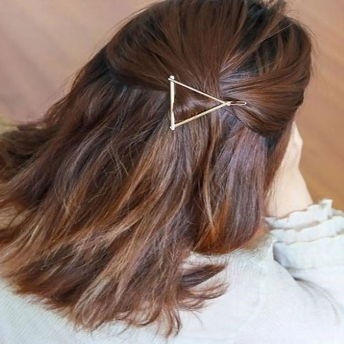 Fabula Jewellery Gold Tone Delicate Fashion Hair Clips Hair Pin & Clamps In Triangle Geometric Shape