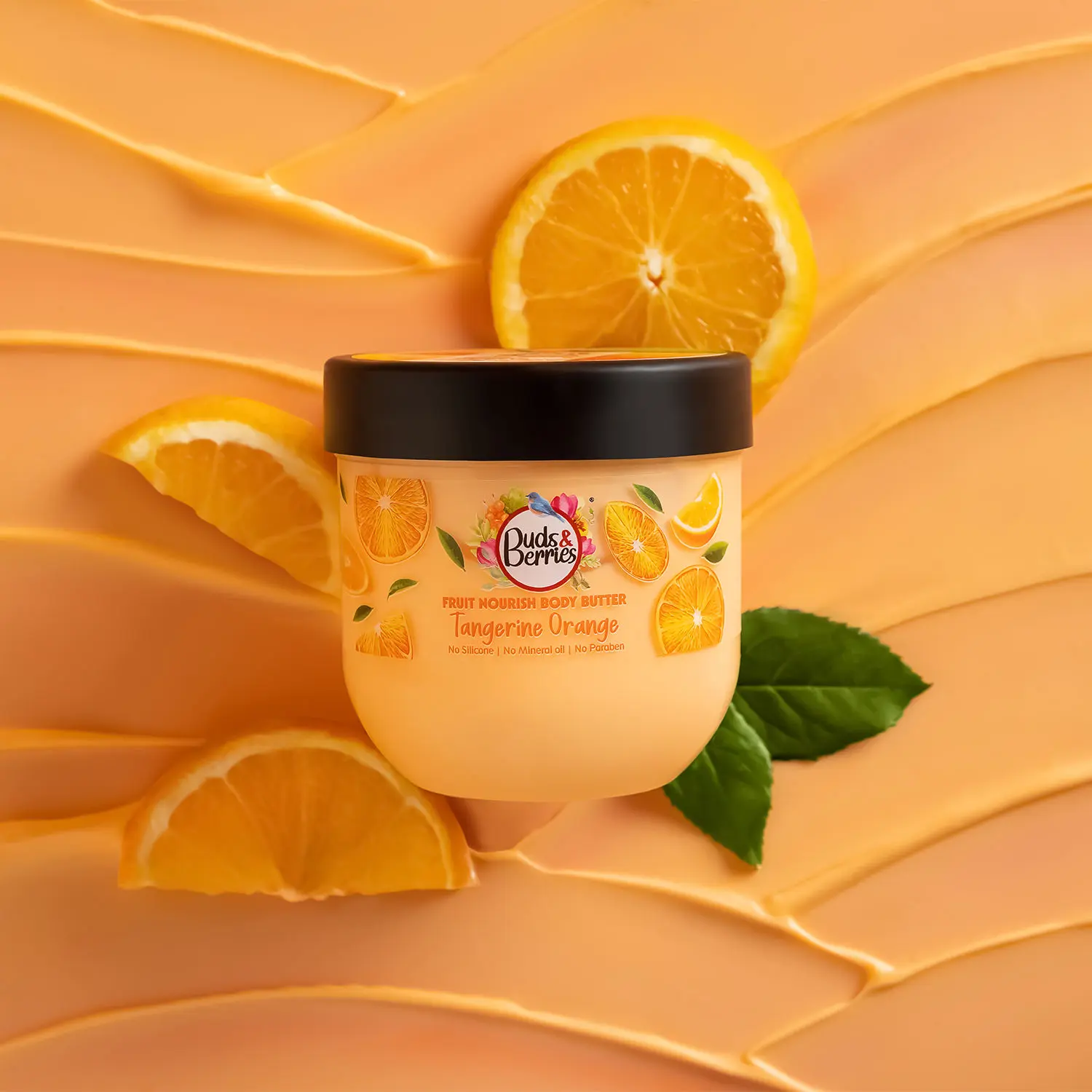 Buds & Berries Fruit Nourish Tangerine Orange Body Butter enriched with Natural Vitamin C (200 ml)