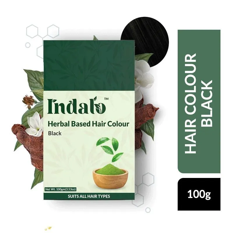 Indalo Herbal Based Amla & Baheda Hair Colour - Black