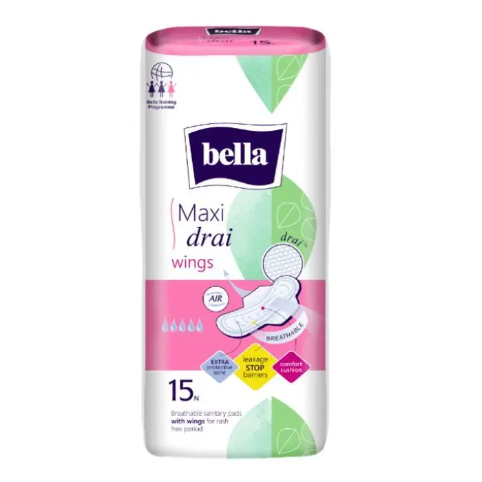 Bella Maxi Drai Wings Classic Sanitary Napkins 15 Pcs