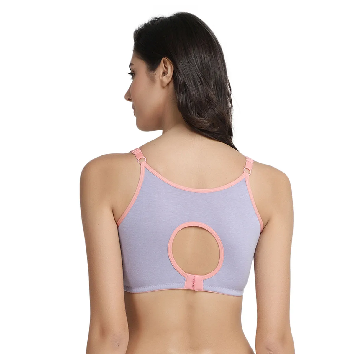 Inner Sense Organic Cotton Antimicrobial Nursing Bra Pack of 3 - Multi-Color (32C)