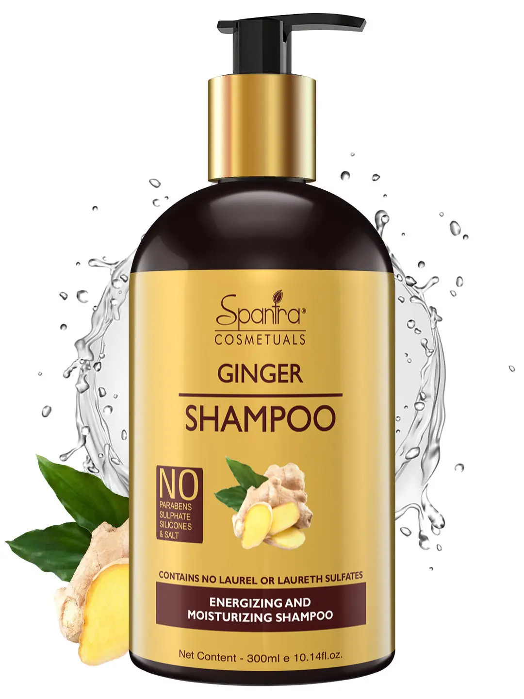 Spantra Ginger Shampoo For Energizing and Moisturizing, 300ml