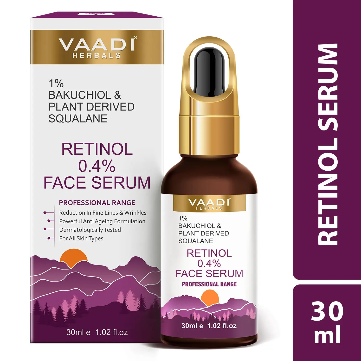 Vaadi Herbals Retinol 0.4% Face Serum With 1% Baluchiol & Plant Derived Squalane