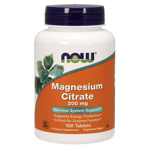 NOW Magnesium Citrate 200 mg  - 100 Tabs