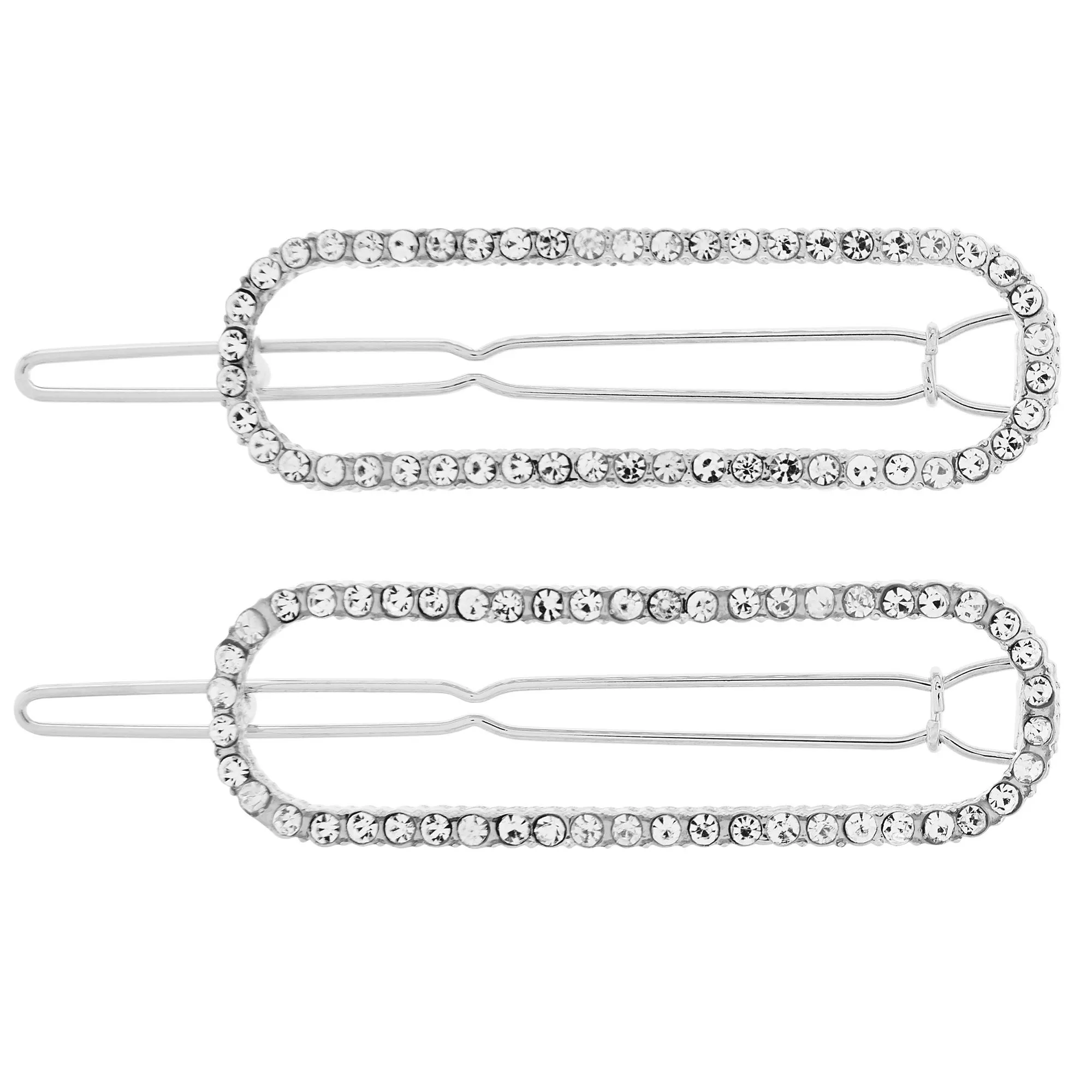 Accessorize London 2X Rectangle Sparkle Hair Clips