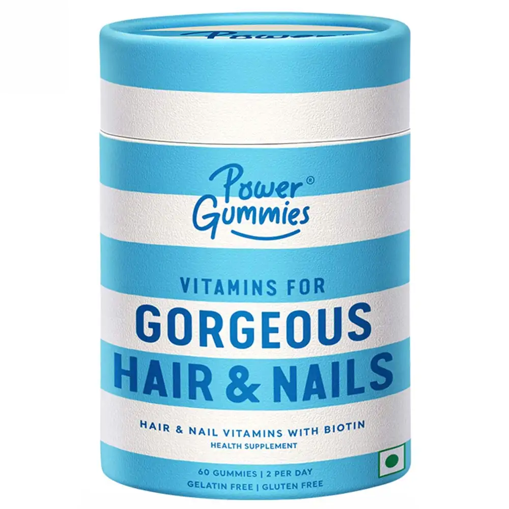 Power Gummies Hair Vitamins with Biotin,  60 gummies  Natural Fruity