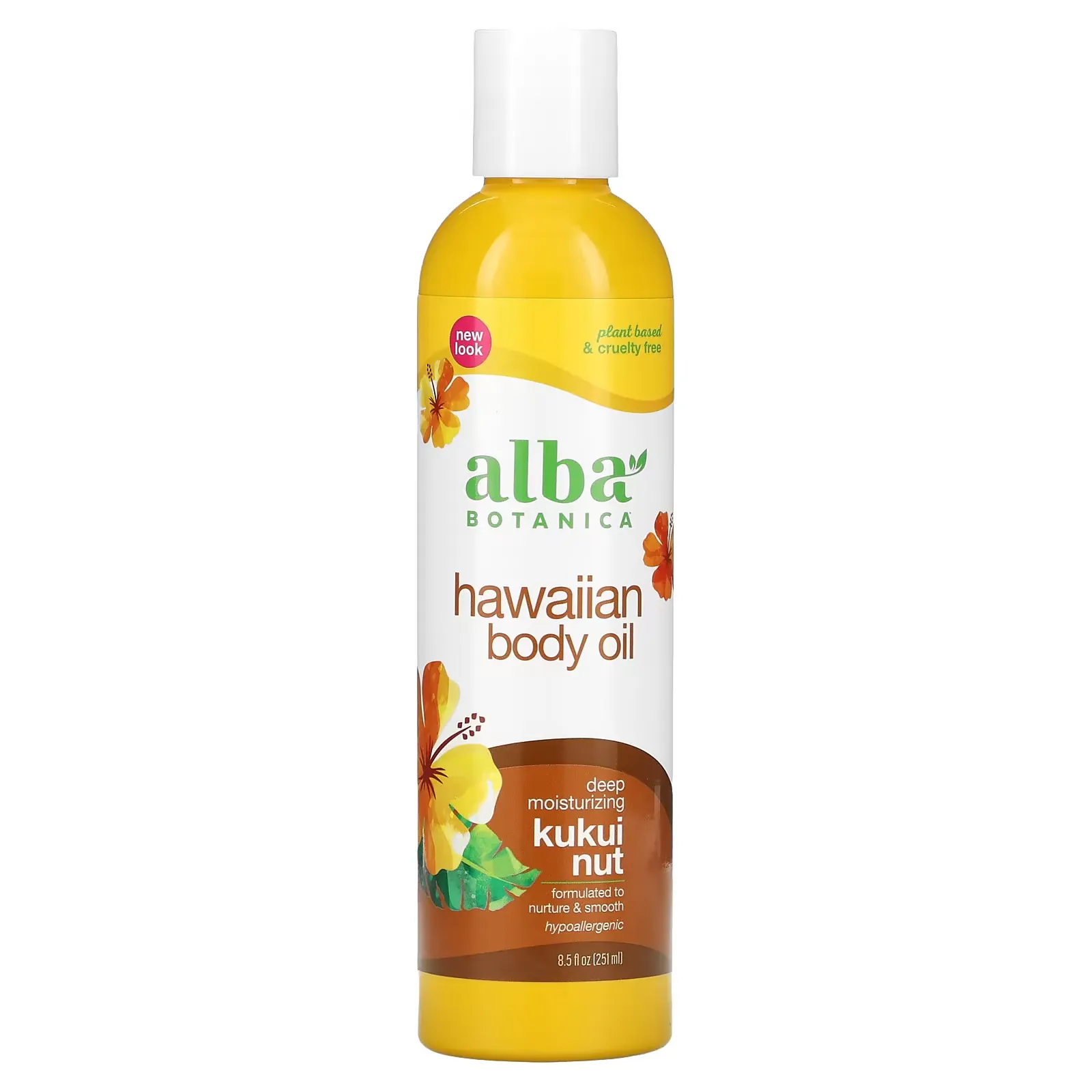 Hawaiian Body Oil, Kukui Nut, 8.5 fl oz (251 ml)