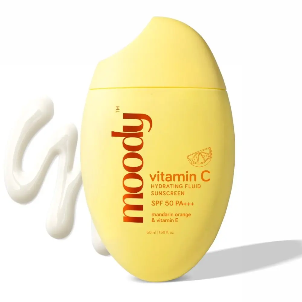 Moody Vitamin C Hydrating Fluid Sunscreen SPF 50 PA +++ Mandarin Orange & Vitamin E (50 ml)