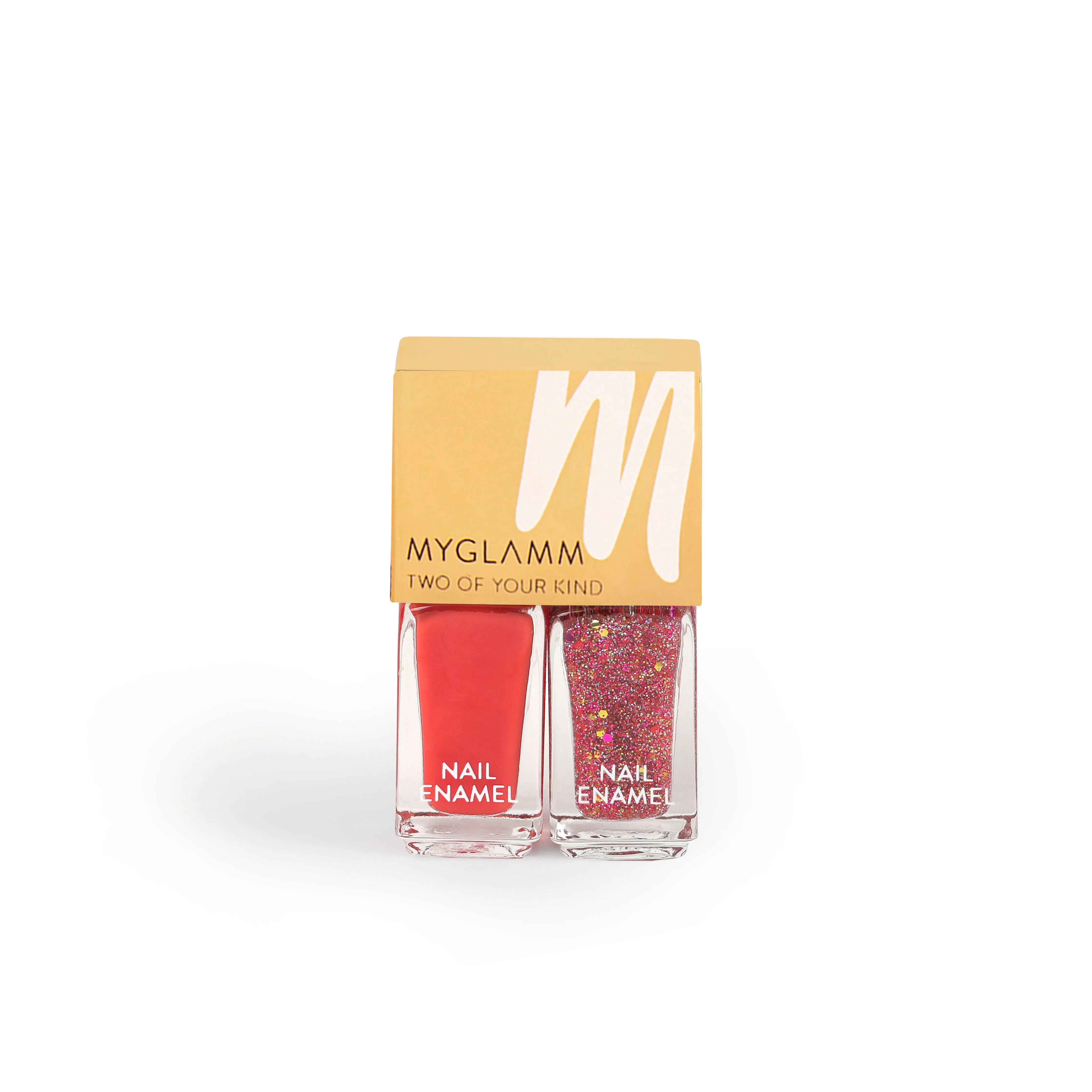 MyGlamm Two Of Your Kind Nail Enamel Duo Glitter Collection - Steal The Show