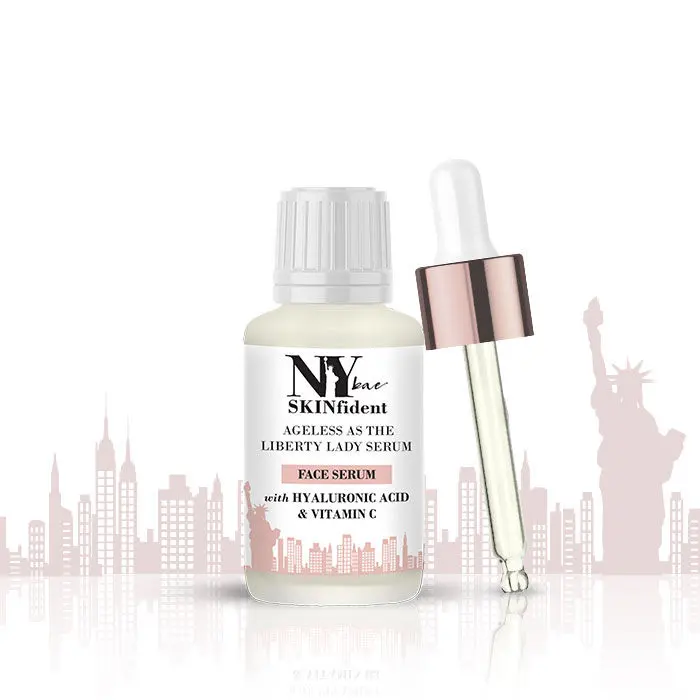 NY Bae SKINfident Serum, with Hyaluronic Acid and Vitamin C, Ageless as the Liberty Lady, For Skin Softening (10 ml)