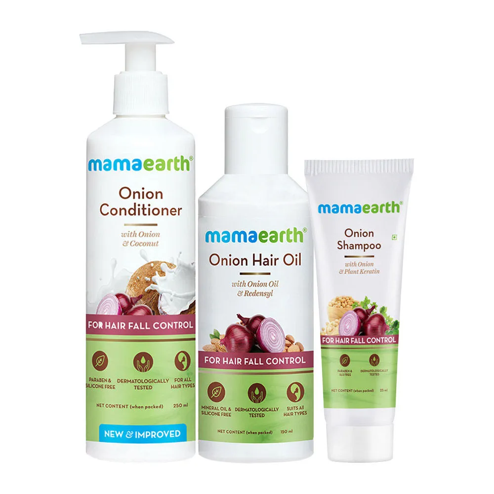 Mamaearth Onion Conditioner & Oil With Free Onion Shampoo