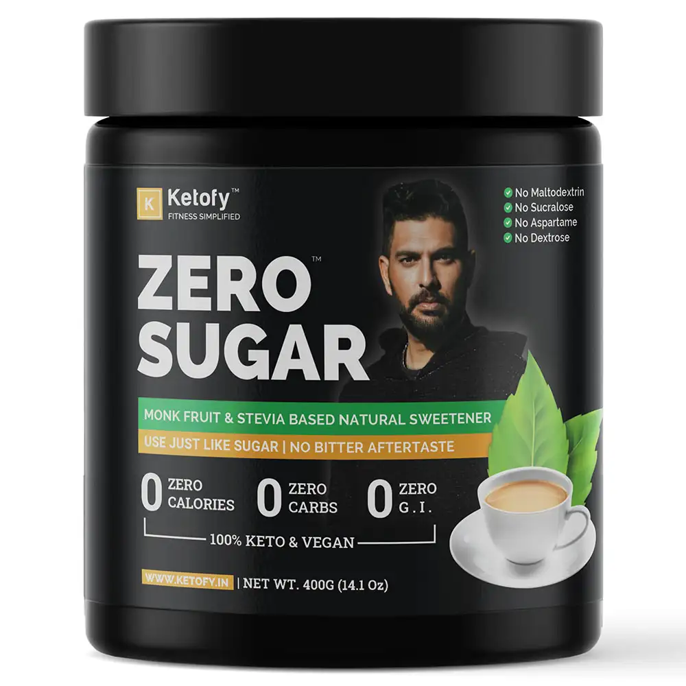 Ketofy Zero Sugar Stevia and Monk Fruit Natural Sweetener,  400 g