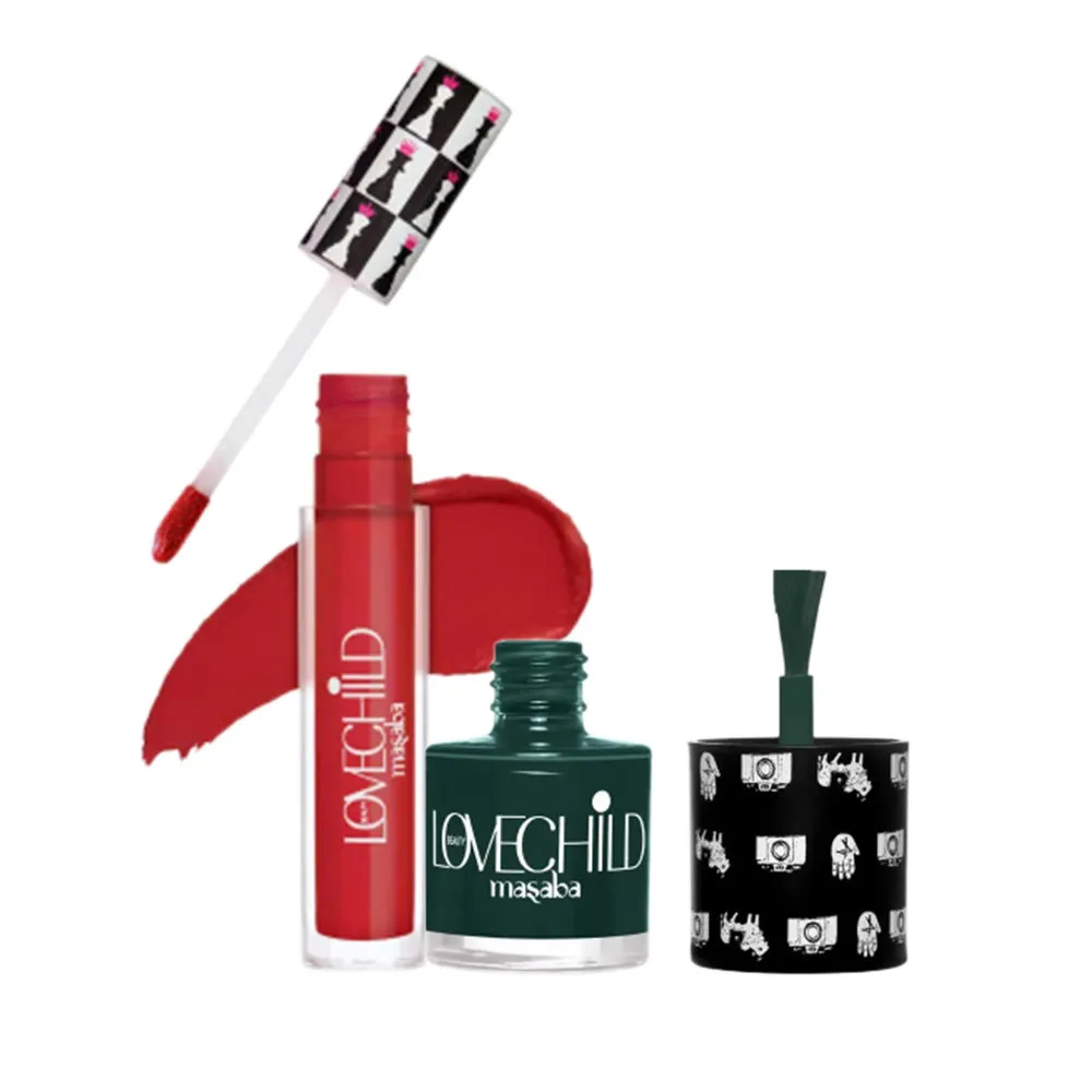 LoveChild Masaba Date Night Nail Enamel & Liquid Lipstick Combo