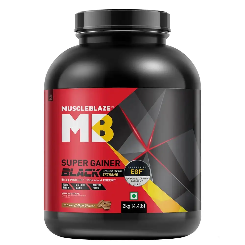 MuscleBlaze Super Gainer Black,  4.4 lb  Mocha Might