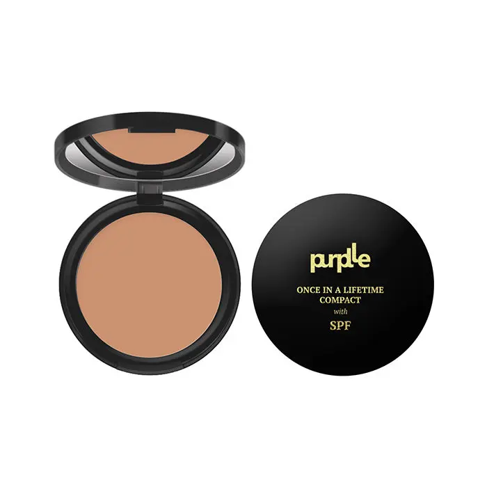 Purplle Long Lasting Compact Powder, Once In A Lifetime - That Special Warm Beige Kiss 3 | Oil control | Evens skintone | With SPF | Mattifying | Natural Finish | Lightweight (9 g)