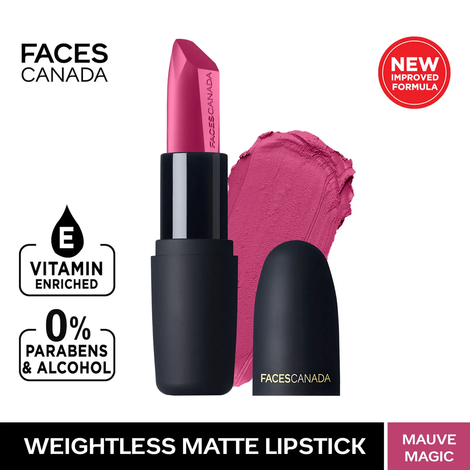 Faces Canada Weightless Matte Finish Lipstick Mauve Magic P08 (4 g) - Exclusively on Purplle