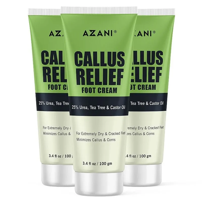 Azani Active Care Callus Relief Foot Cream- Callus & Corns Remover, Deeply Moisturizer - Pack Of 3