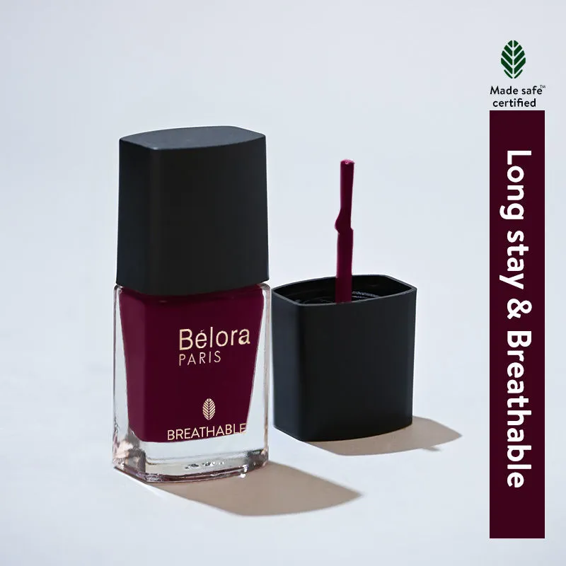 Belora Paris Breathable Made Safe Longstay Nail Polish - 16 Vampire Blood