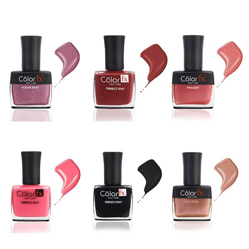 Color Fx Sugar Baby Perfect Stay Collection Nail Enamel - Pack of 6