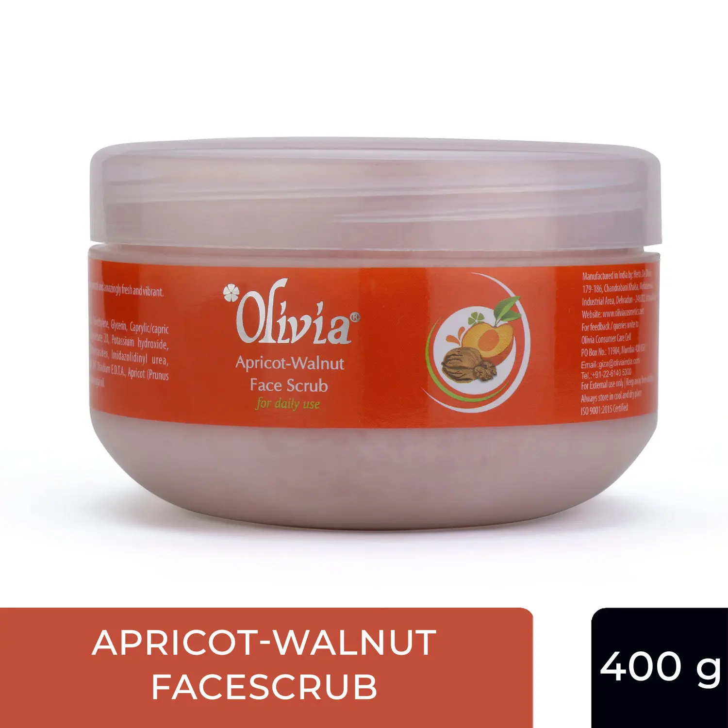 Olivia Aprocot-Walnut Face Scrub (400 g)