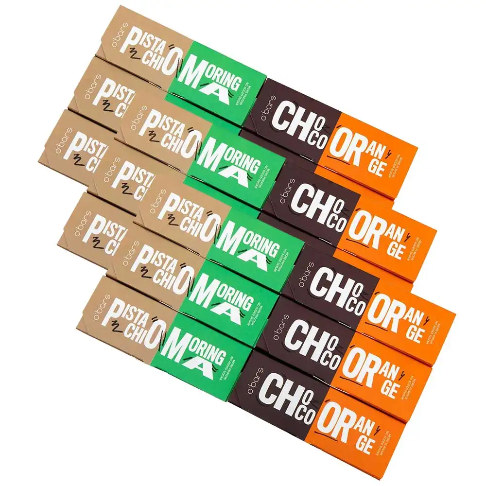 O'Greens Energy Bars,  6 bar(s)  Pistachio Moringa & Choco Orange Pack of 3