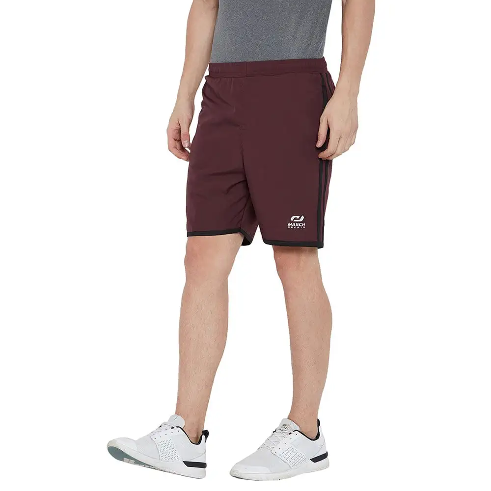 Masch Sports Mens Regular Fit Polyester Shorts (MSSH 0618 CS S2P MRN),  Small  Maroon