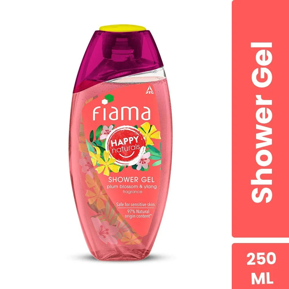 Fiama Happy Naturals Shower Gel with Plum Blossom and Ylang Fragrance