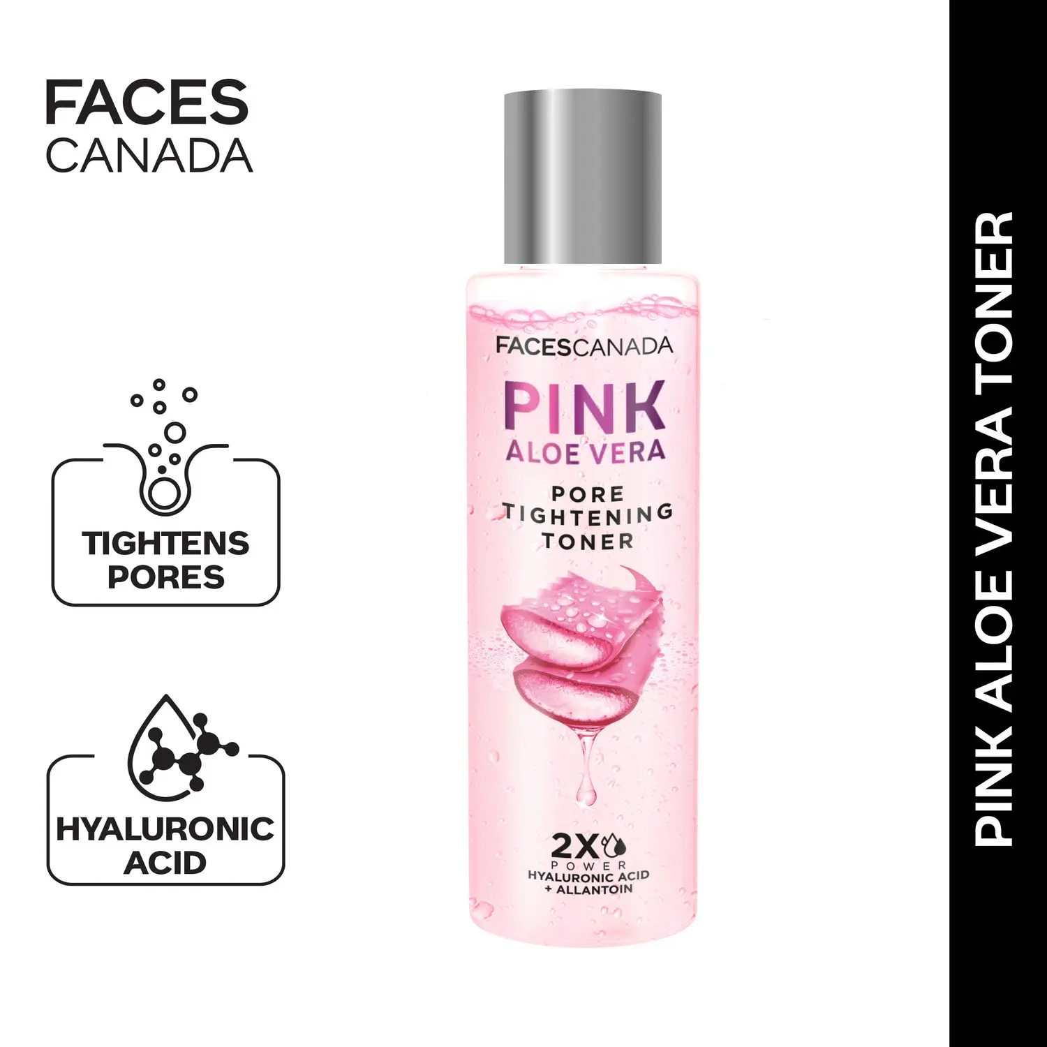 Faces canada Pink Aloe Vera Pore Tightening Toner | Alcohol-free | Hydtating 100ml