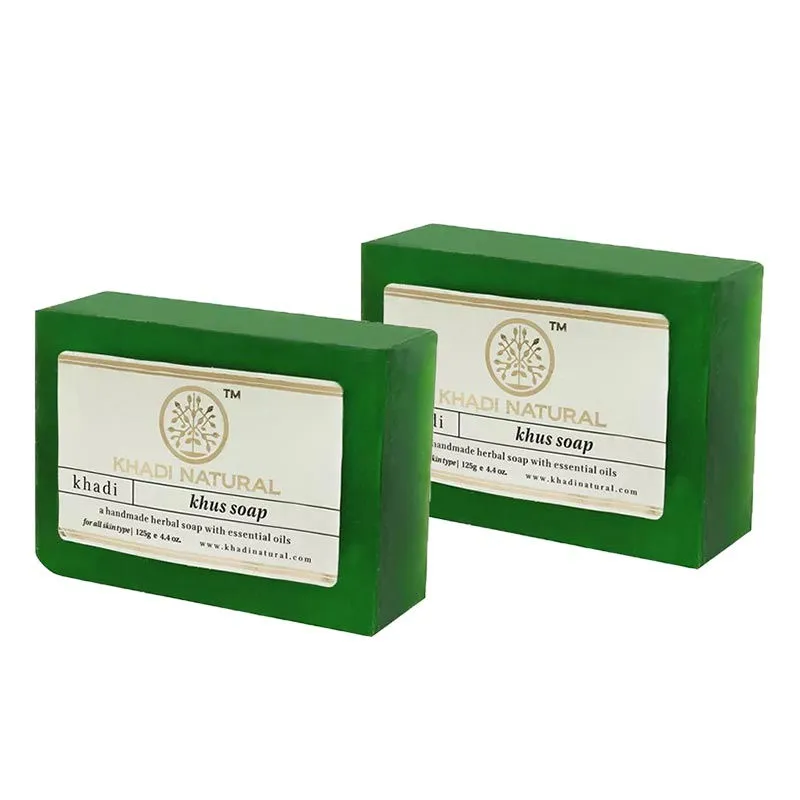 Khadi Natural Khus Soap - Pack of 2