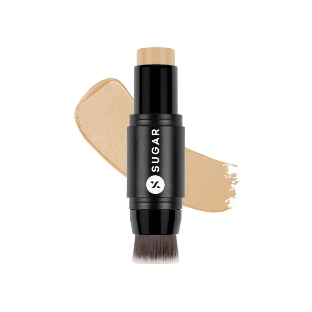 SUGAR Cosmetics Ace Of Face - Foundation Stick - 25 Macchiato - Waterproof, Full Coverage Foundation for Women with Inbuilt Brush | Mini