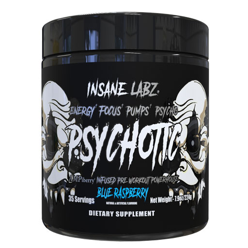 Psychotic Black - Blue Raspberry - 35 Servings