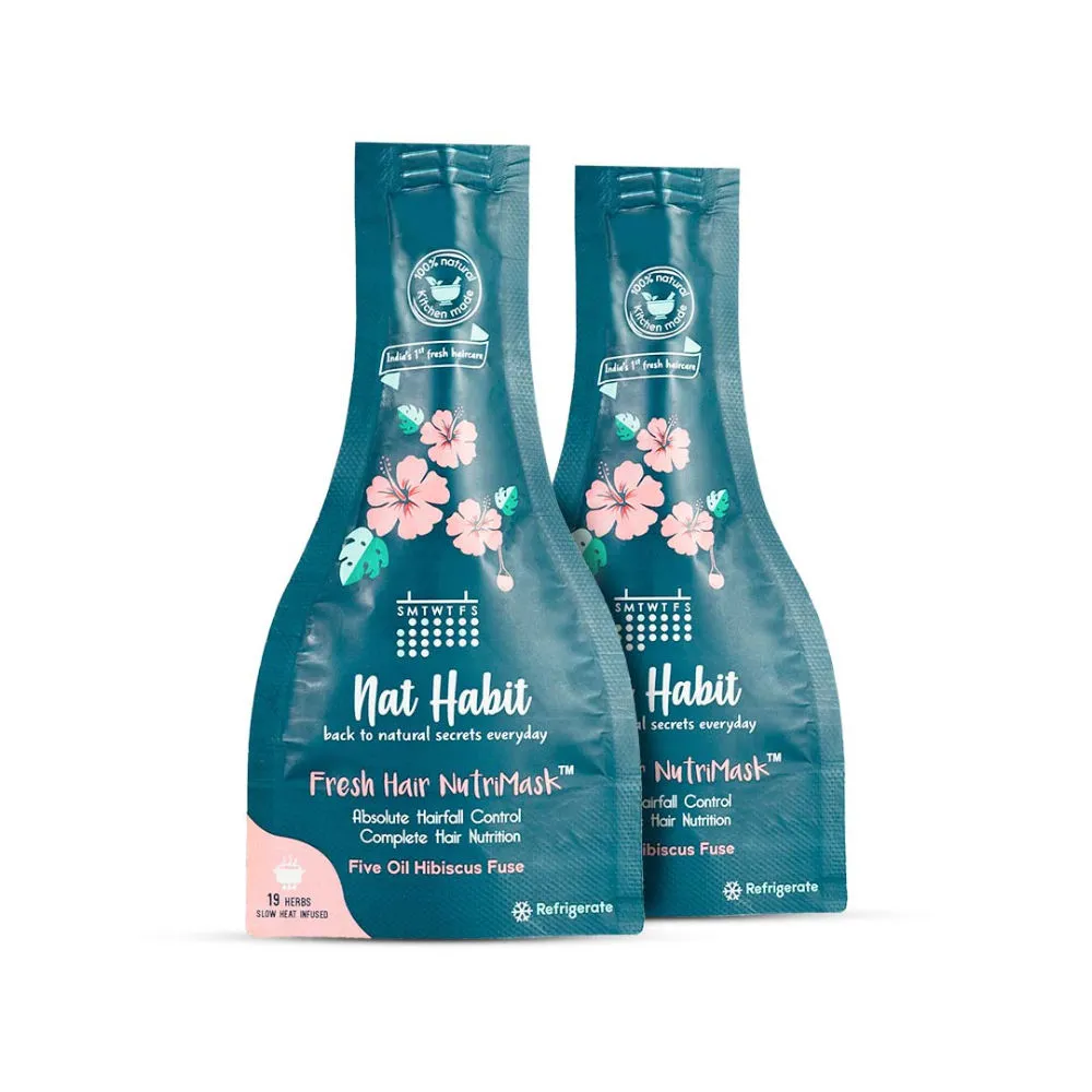 Nat Habit Fresh Hair Nutrimask Five Oil Hibiscus Fuse - Pack of 2