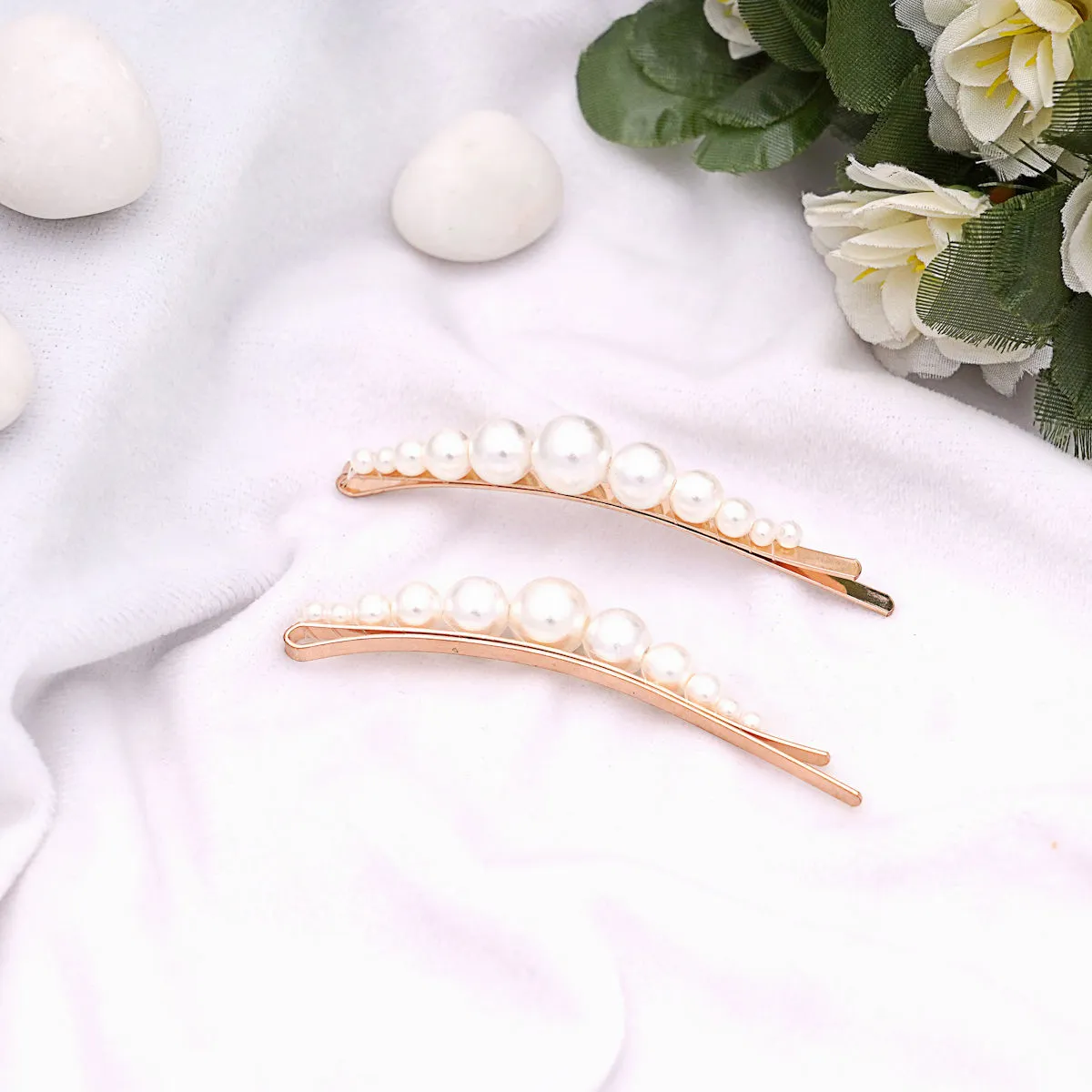 Ferosh Big Pearl Hairpins - Set Of 2