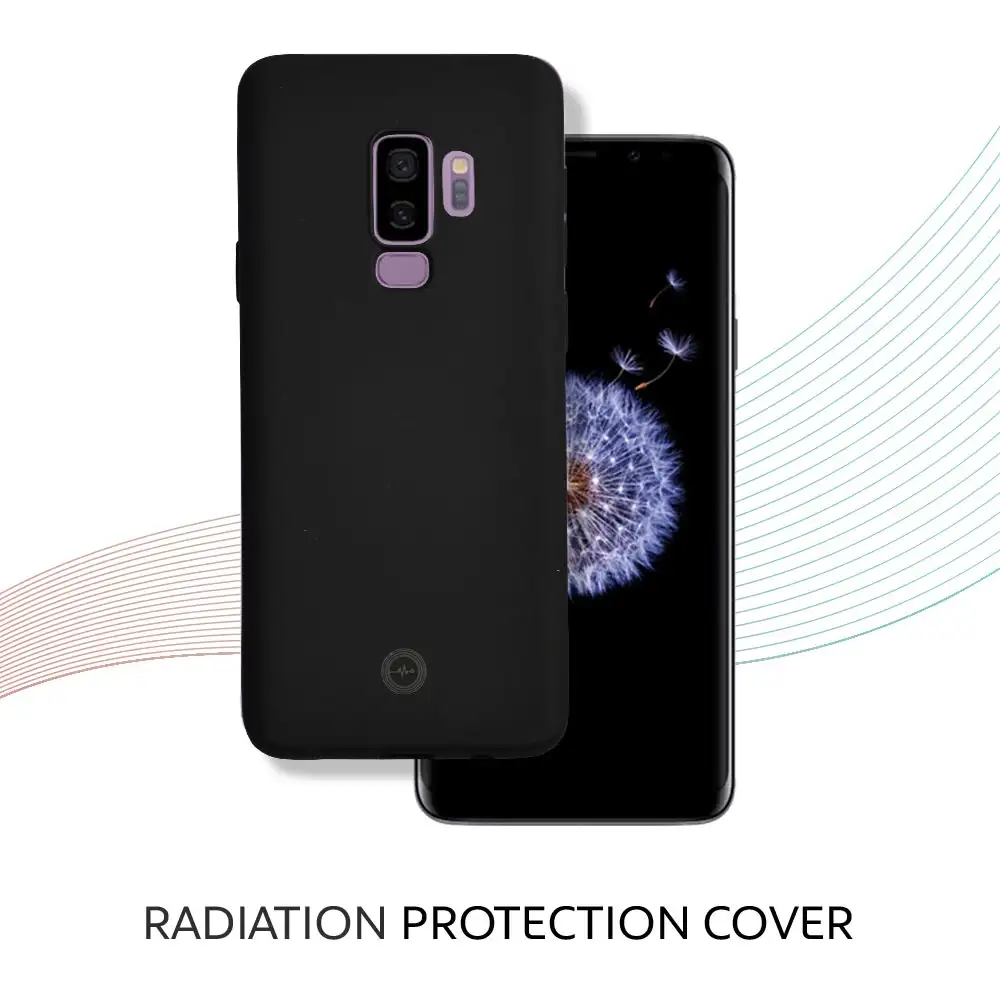 Envirocover Silicon Back Cover for Samsung Galaxy S9 Plus,  with Radiation Protection Technology (Black)