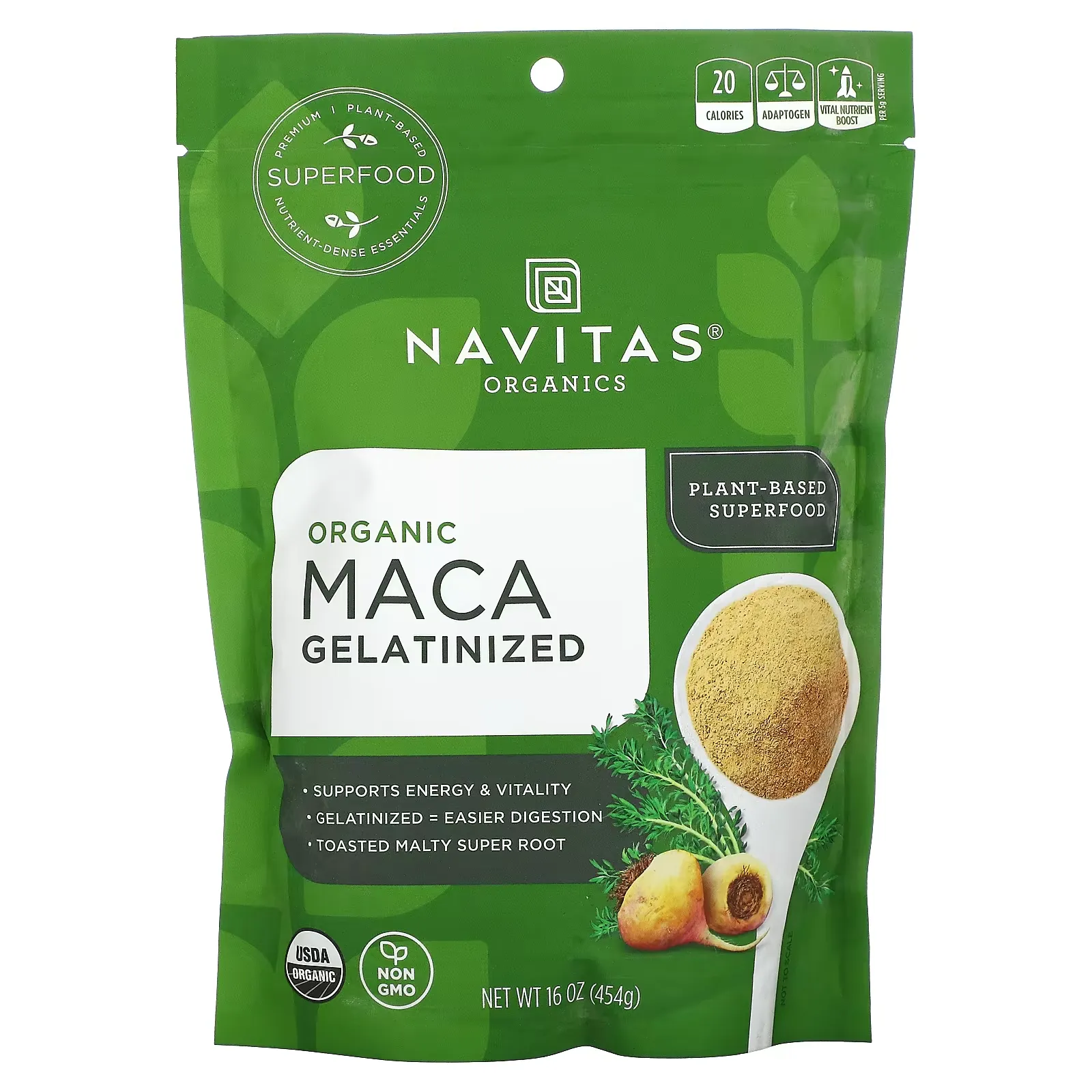 Organic Maca, Gelatinized, 16 oz (454 g)