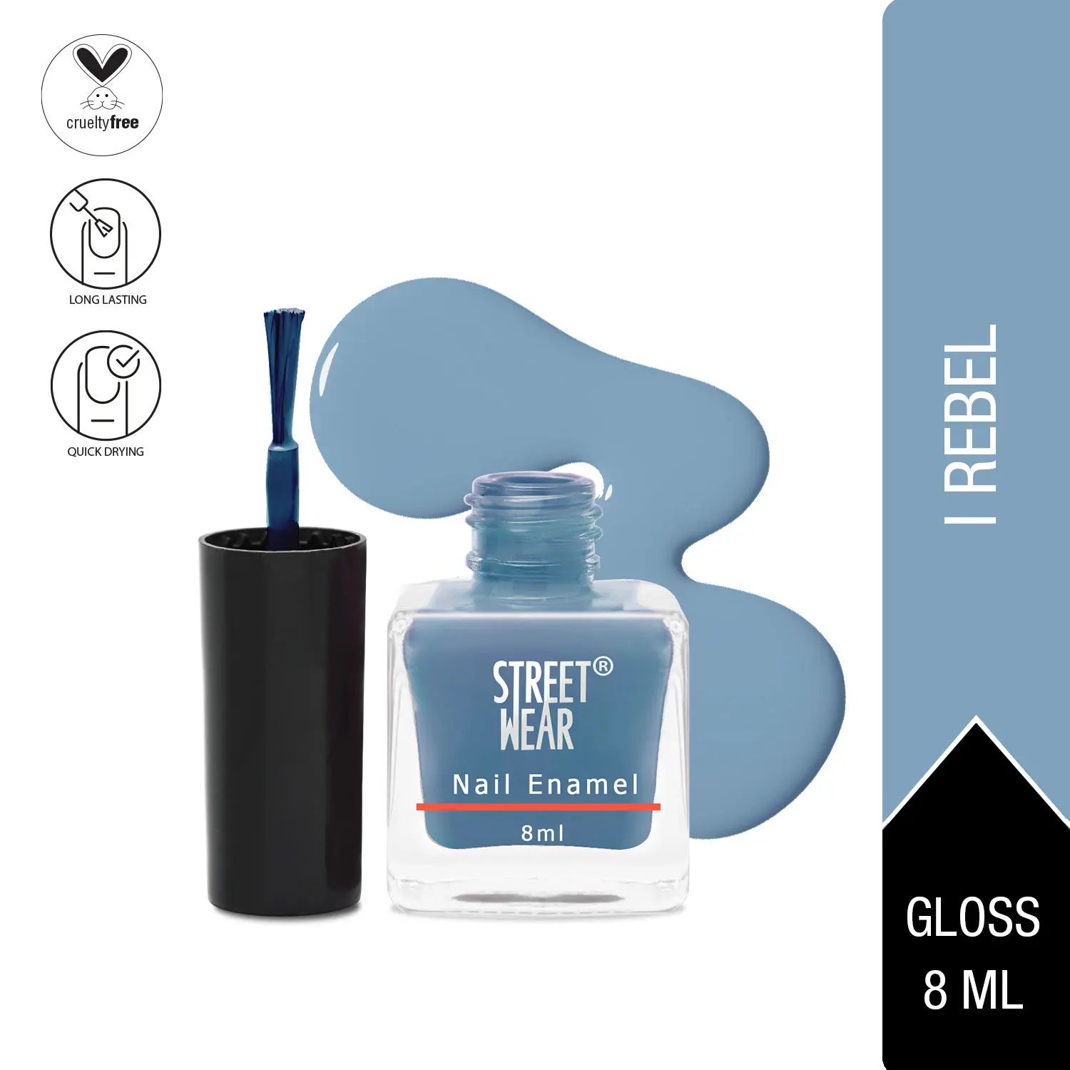 Street Wear Nail Enamel (Revamp) Pretty Girl Collection I Rebel (8 ml)