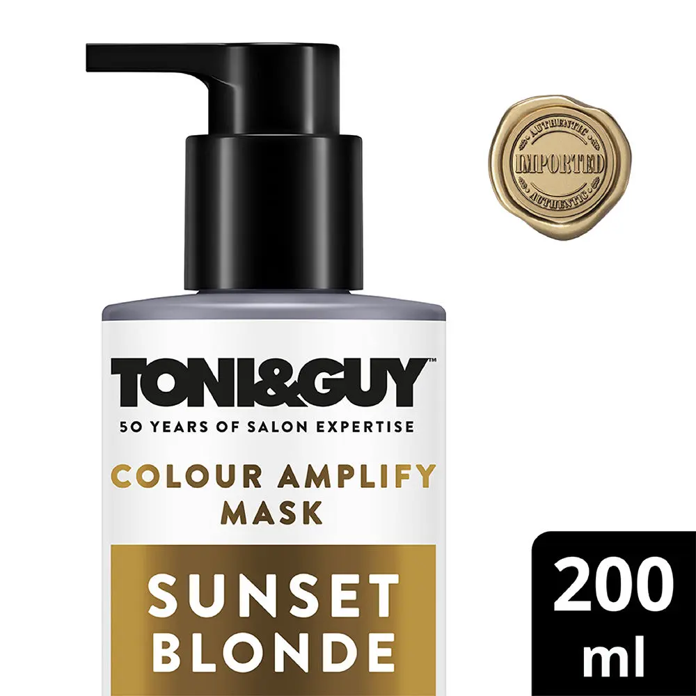 Toni&Guy Color Amplify hair Mask, Sunset blonde, Rich tones add warmth & shine, 200ml