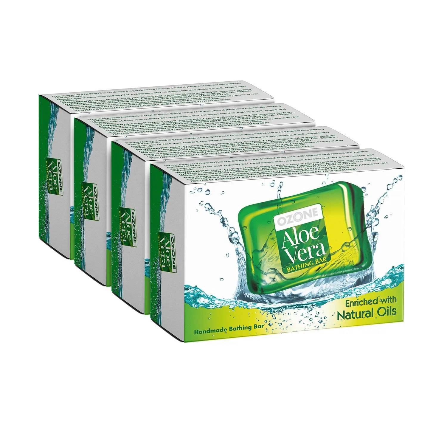 Ozone Aloe Vera Soap 125 G - Pack of 4