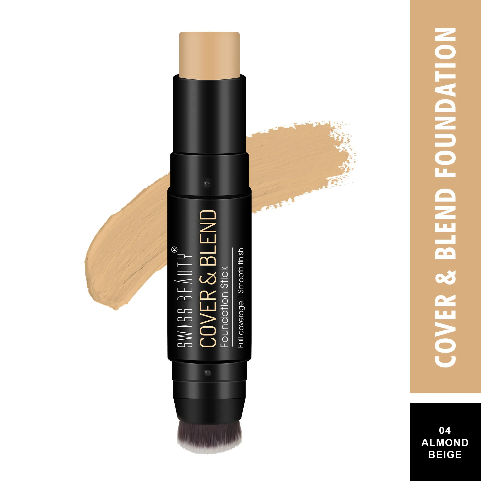 Swiss Beauty Cover & Blend Stick Foundation - 04 Almond Beige