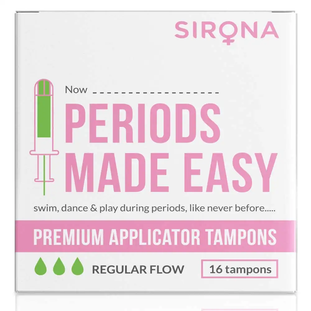 Sirona Premium Applicator Tampons,  16 Piece(s)/Pack  Normal Flow