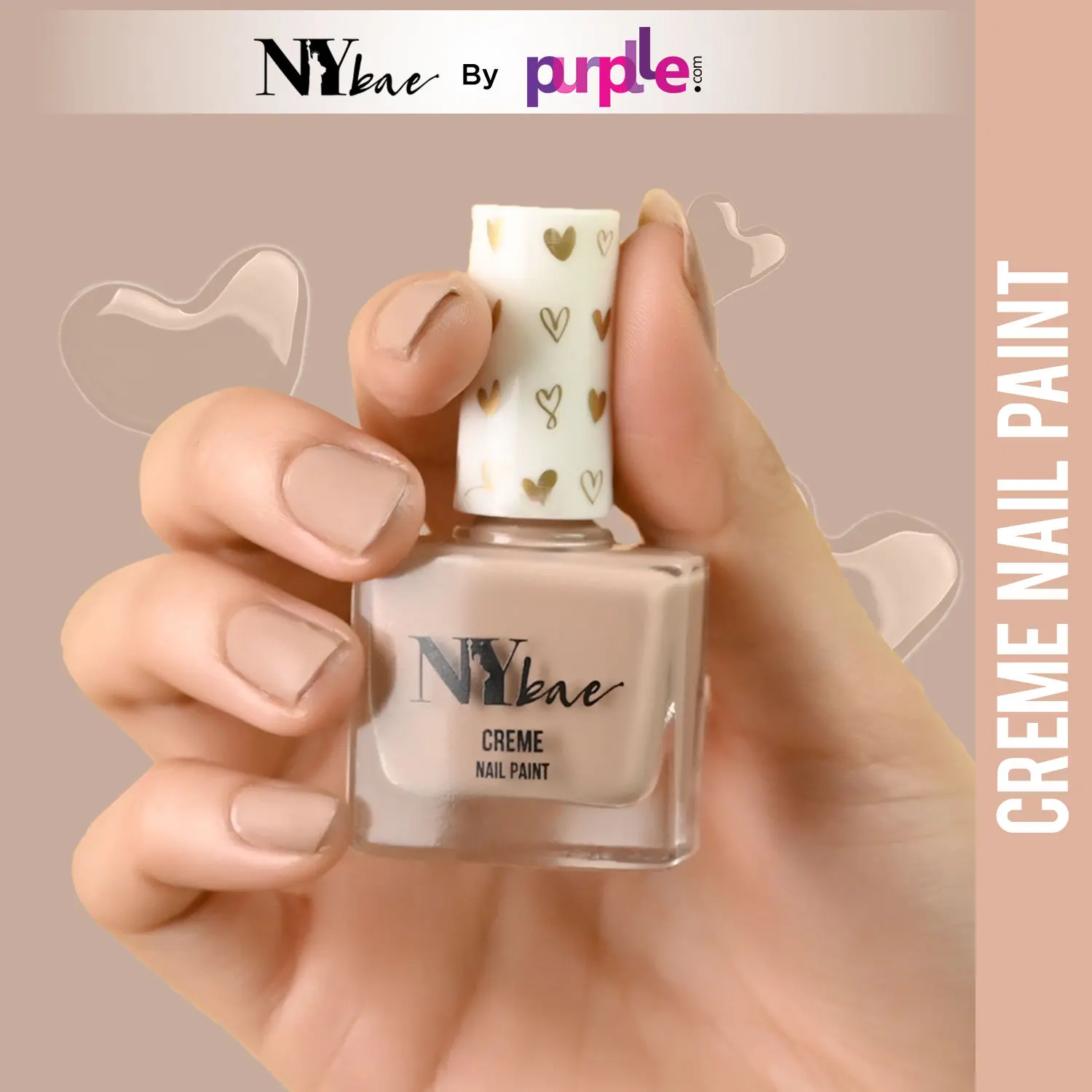 NY Bae Creme Nail Paint - Tawny Brown 21 (10 ml) | Nude | Rich Pigment | Chip-proof | Full Coverage | Travel Friendly | Vegan