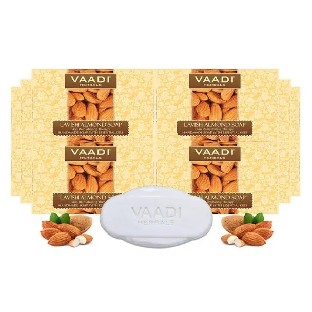 Vaadi Herbals Pack of 12 Lavish Almond Soap (12 x 75 g)