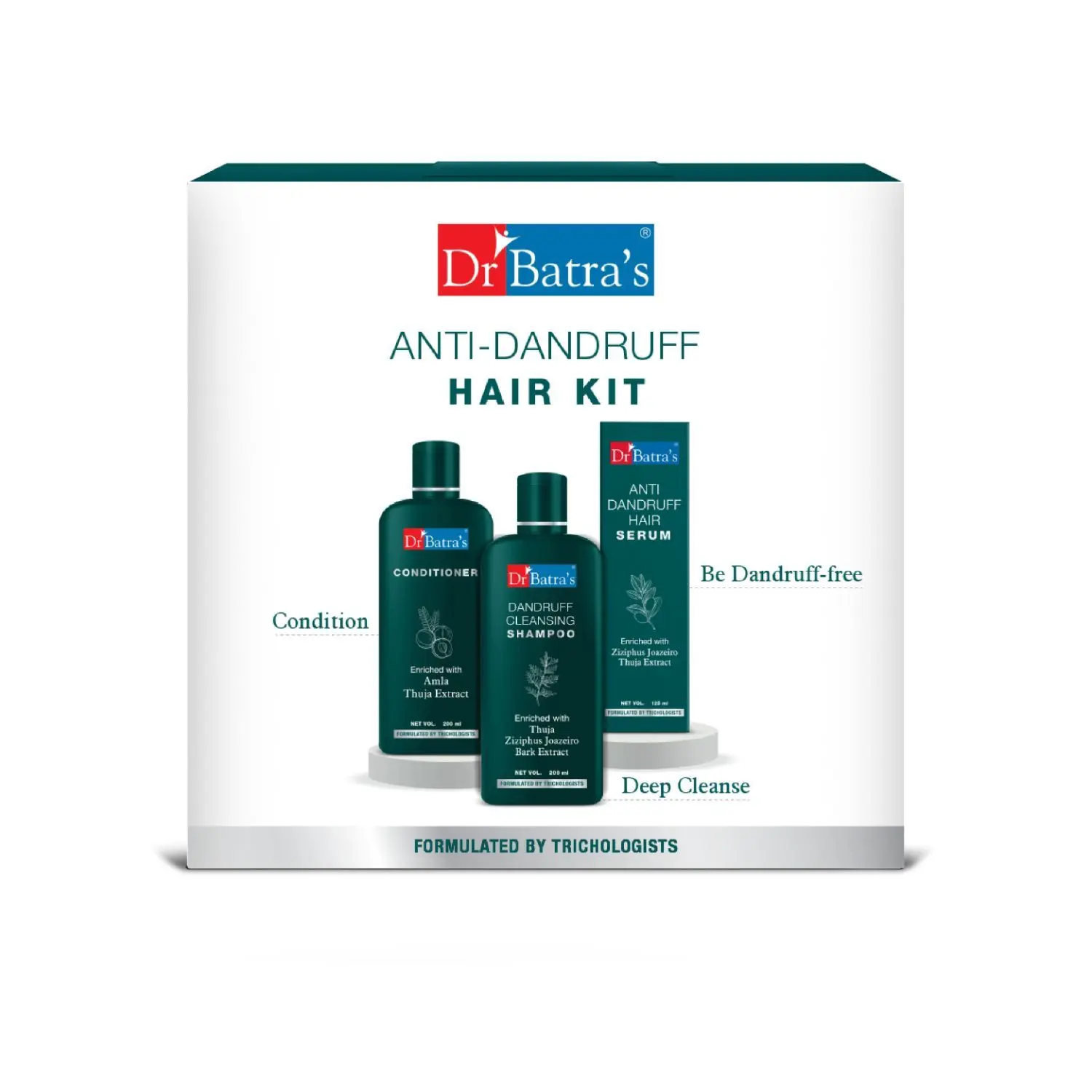 Dr.Batra`s Anti-Dandruff Hair Kit (525 ml) - with Anti Dandruff shampoo (200 ml), Conditoner (200 ml) and Anti-Dandruff Hair Serum (125 ml)