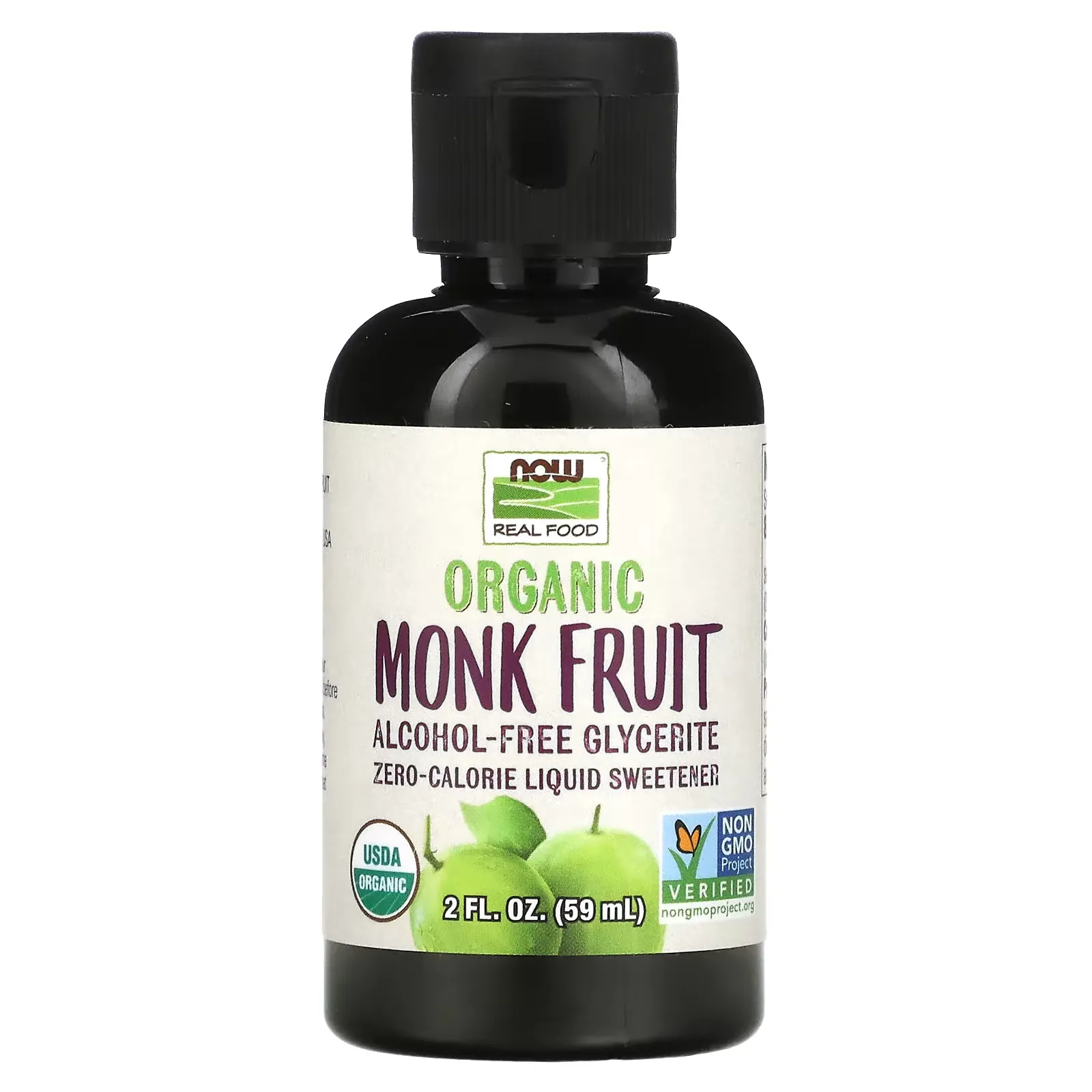 Organic Monk Fruit, Liquid Sweetener, 2 fl oz (59 ml)