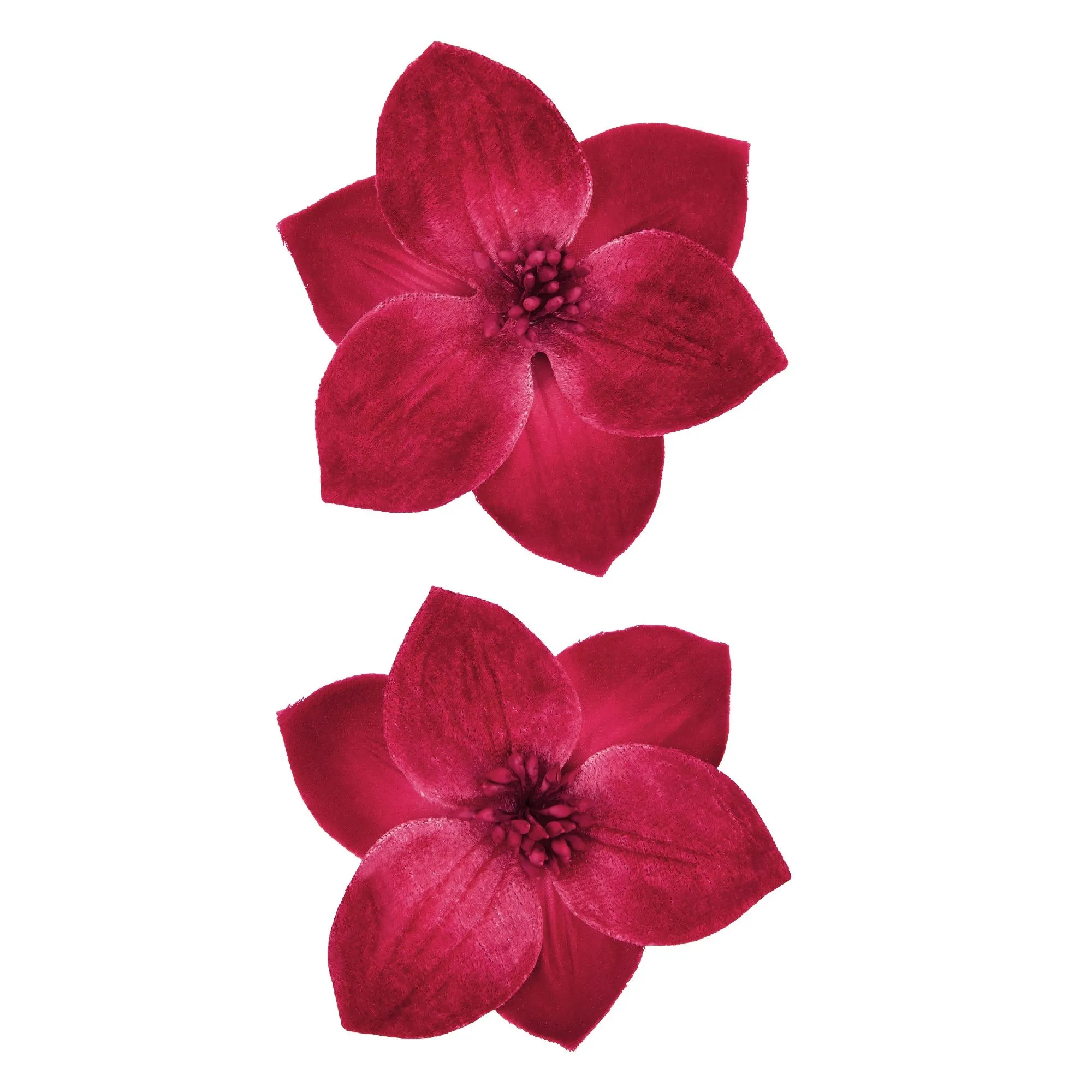 Accessorize London Velvet Hibiscus Hair Clips