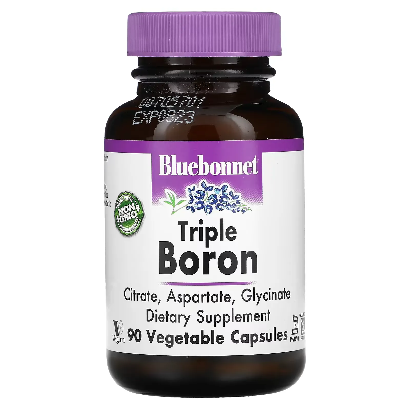 Triple Boron, Citrate, Aspartate, Glycinate, 90 Vegetable Capsules