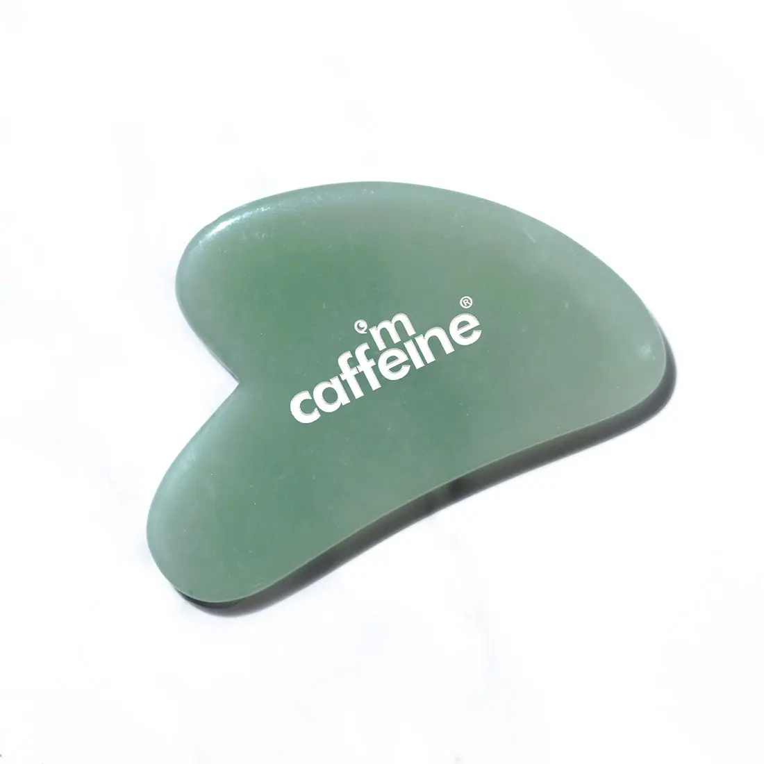 mCaffeine Gua Sha - Green Quartz Face Massaging Stone | For Skin Toning, Reducing Puffiness & Skin Elasticity | For Men & Women | Made with Aventurine | Loaded with Positive Energy & Vitality